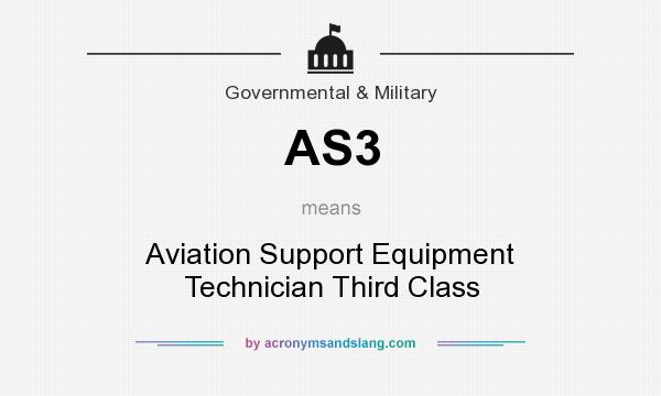What does AS3 mean? It stands for Aviation Support Equipment Technician Third Class