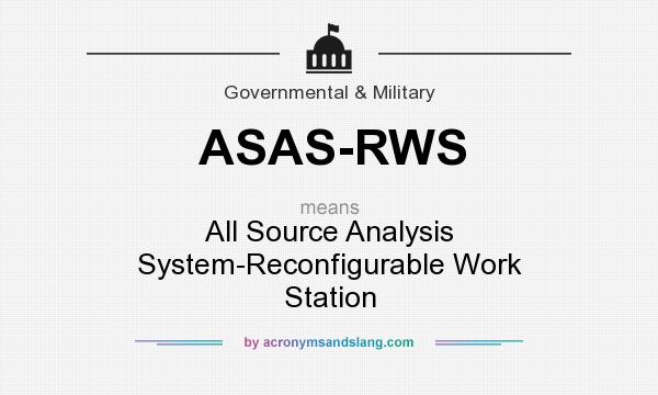 What does ASAS-RWS mean? It stands for All Source Analysis System-Reconfigurable Work Station