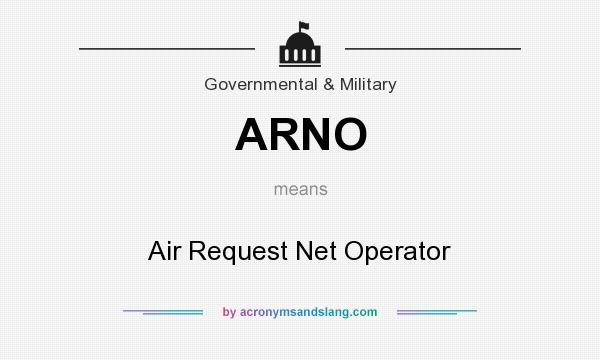 What does ARNO mean? It stands for Air Request Net Operator