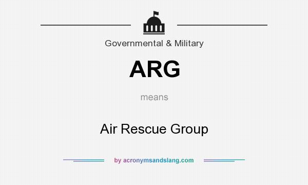 What does ARG mean? It stands for Air Rescue Group