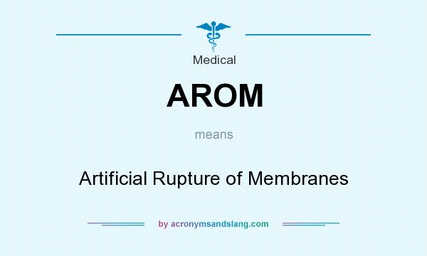 What does AROM mean? It stands for Artificial Rupture of Membranes