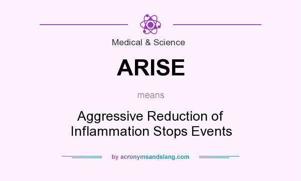 What does ARISE mean? It stands for Aggressive Reduction of Inflammation Stops Events