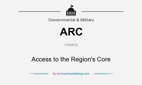 What does ARC mean? It stands for Access to the Region`s Core