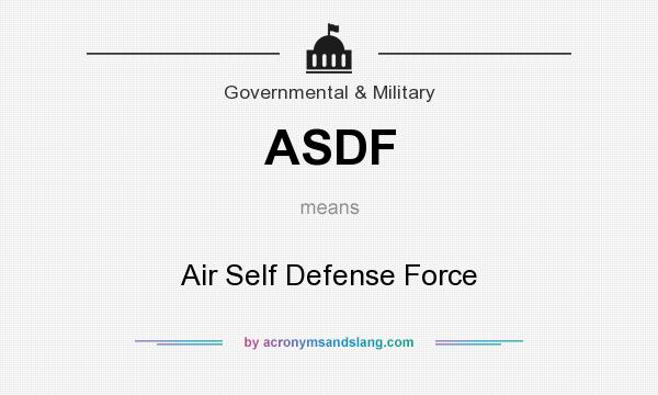 What does ASDF mean? It stands for Air Self Defense Force