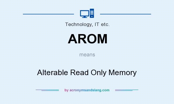 What does AROM mean? It stands for Alterable Read Only Memory