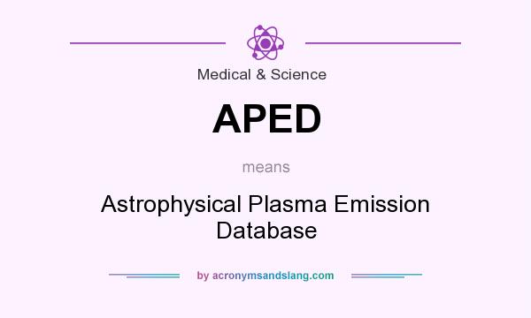 What does APED mean? It stands for Astrophysical Plasma Emission Database