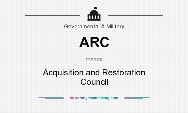What does ARC mean? It stands for Acquisition and Restoration Council