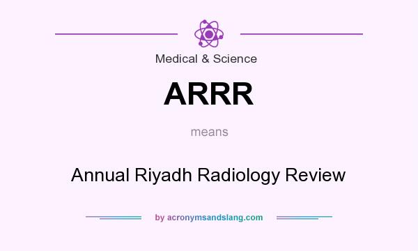 What does ARRR mean? It stands for Annual Riyadh Radiology Review