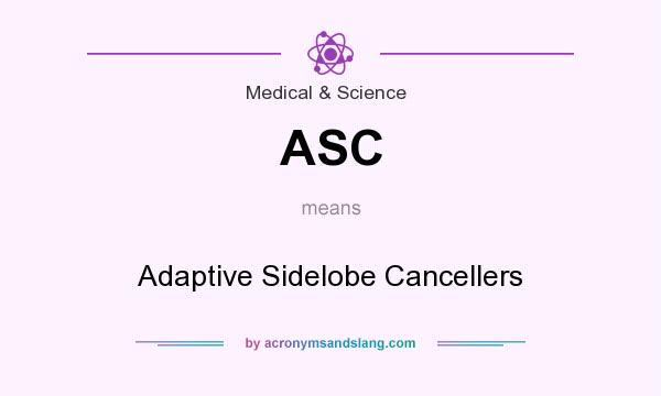 What does ASC mean? It stands for Adaptive Sidelobe Cancellers