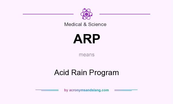 What does ARP mean? It stands for Acid Rain Program