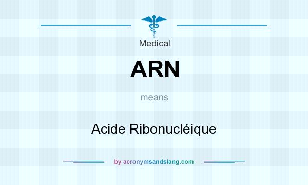 What does ARN mean? It stands for Acide Ribonucléique