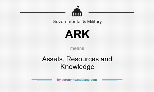 What does ARK mean? It stands for Assets, Resources and Knowledge