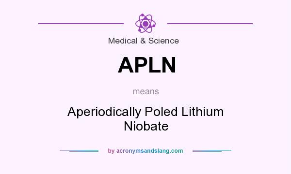 What does APLN mean? It stands for Aperiodically Poled Lithium Niobate