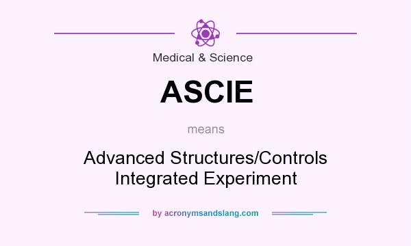 What does ASCIE mean? It stands for Advanced Structures/Controls Integrated Experiment