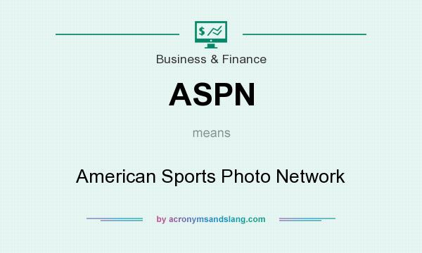 What does ASPN mean? It stands for American Sports Photo Network
