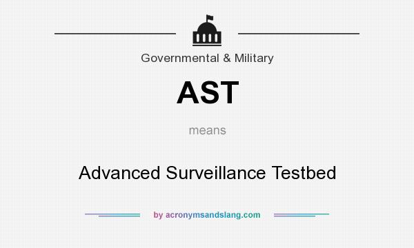 What does AST mean? It stands for Advanced Surveillance Testbed