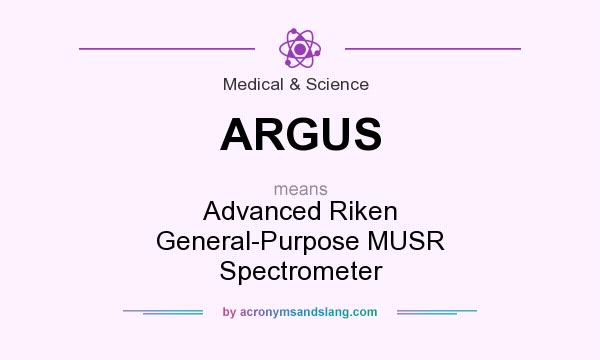What does ARGUS mean? It stands for Advanced Riken General-Purpose MUSR Spectrometer