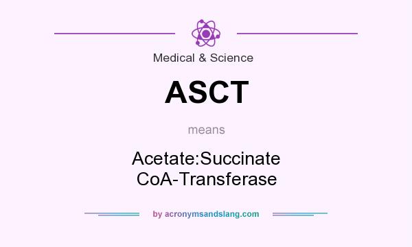 What does ASCT mean? It stands for Acetate:Succinate CoA-Transferase