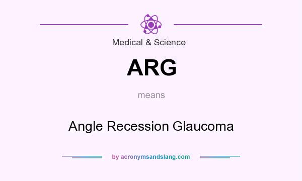 What does ARG mean? It stands for Angle Recession Glaucoma