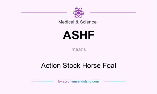 What does ASHF mean? It stands for Action Stock Horse Foal