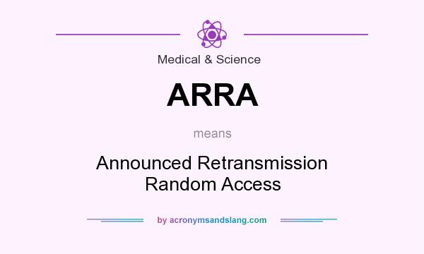 What does ARRA mean? It stands for Announced Retransmission Random Access