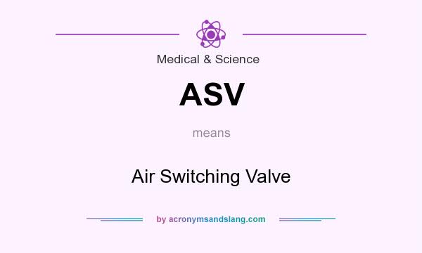What does ASV mean? It stands for Air Switching Valve