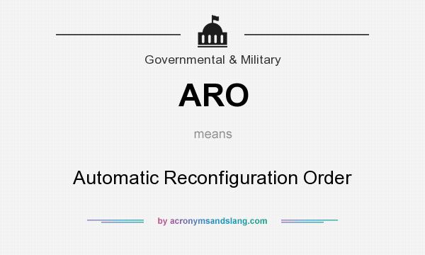 What does ARO mean? It stands for Automatic Reconfiguration Order