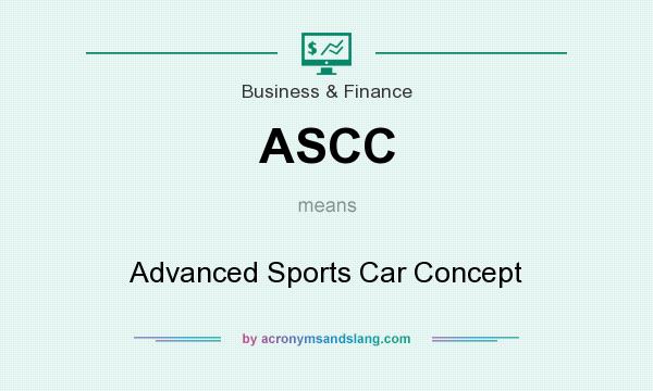 What does ASCC mean? It stands for Advanced Sports Car Concept
