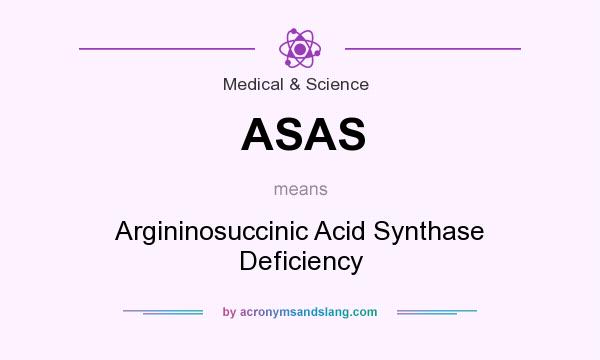What does ASAS mean? It stands for Argininosuccinic Acid Synthase Deficiency