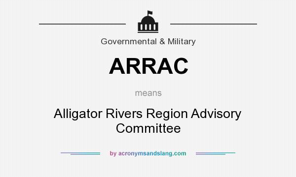 What does ARRAC mean? It stands for Alligator Rivers Region Advisory Committee