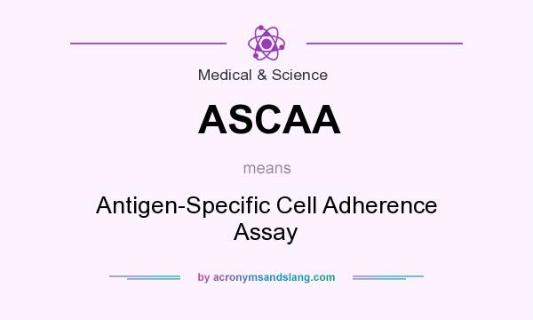 What does ASCAA mean? It stands for Antigen-Specific Cell Adherence Assay
