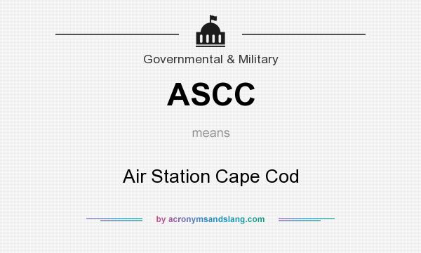 What does ASCC mean? It stands for Air Station Cape Cod