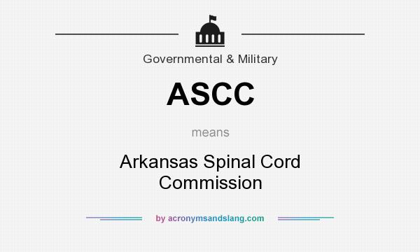 What does ASCC mean? It stands for Arkansas Spinal Cord Commission
