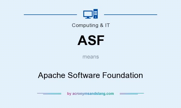 What does ASF mean? It stands for Apache Software Foundation