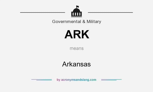 What does ARK mean? It stands for Arkansas