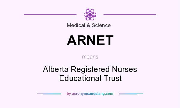 What does ARNET mean? It stands for Alberta Registered Nurses Educational Trust