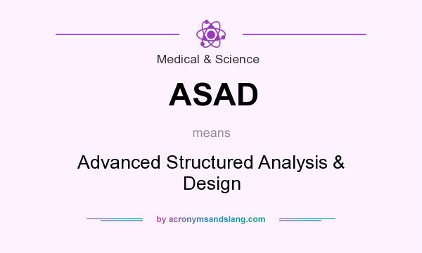 What does ASAD mean? It stands for Advanced Structured Analysis & Design