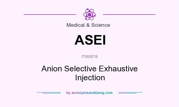 What does ASEI mean? It stands for Anion Selective Exhaustive Injection