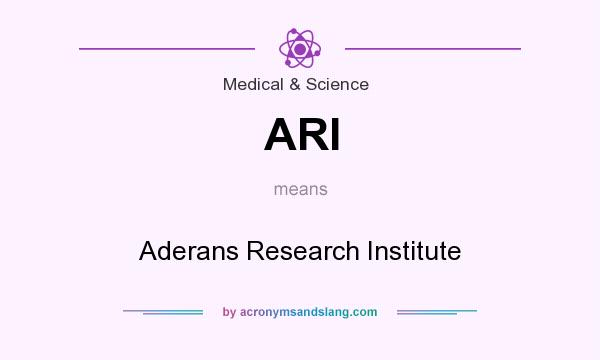 What does ARI mean? It stands for Aderans Research Institute