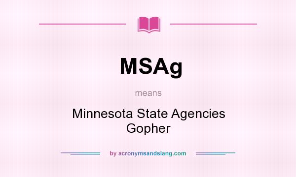 What does MSAg mean? It stands for Minnesota State Agencies Gopher