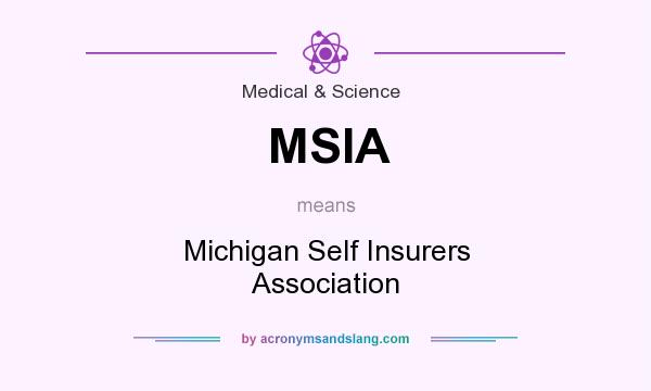 What does MSIA mean? It stands for Michigan Self Insurers Association