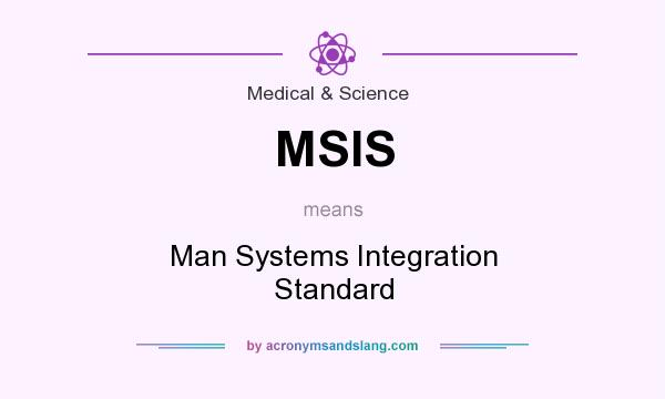 What does MSIS mean? It stands for Man Systems Integration Standard