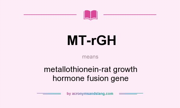 What does MT-rGH mean? It stands for metallothionein-rat growth hormone fusion gene