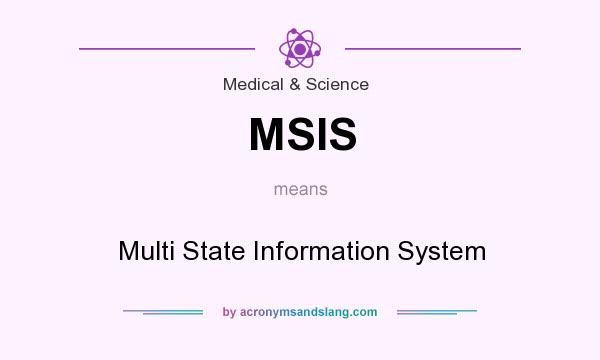 What does MSIS mean? It stands for Multi State Information System