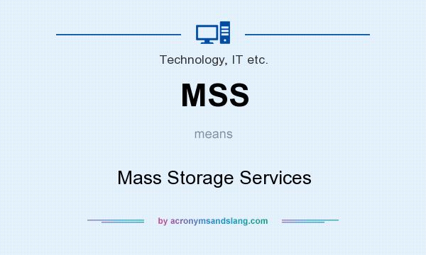 What does MSS mean? It stands for Mass Storage Services