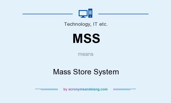 What does MSS mean? It stands for Mass Store System