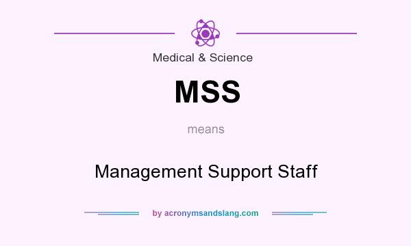 What does MSS mean? It stands for Management Support Staff