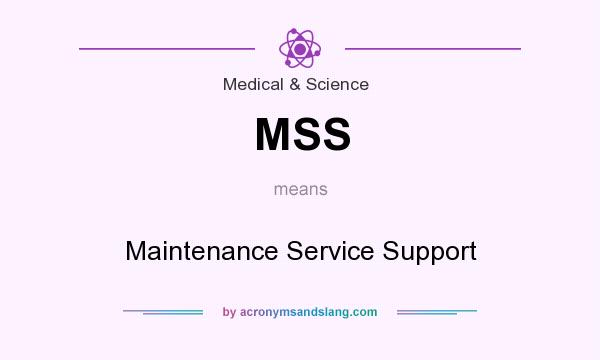 What does MSS mean? It stands for Maintenance Service Support