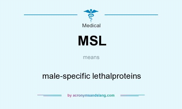 What does MSL mean? It stands for male-specific lethalproteins