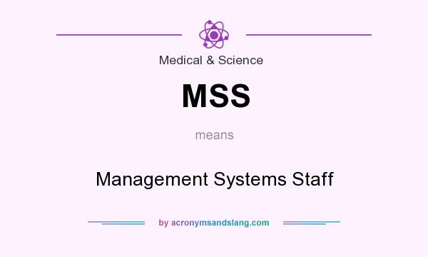 What does MSS mean? It stands for Management Systems Staff
